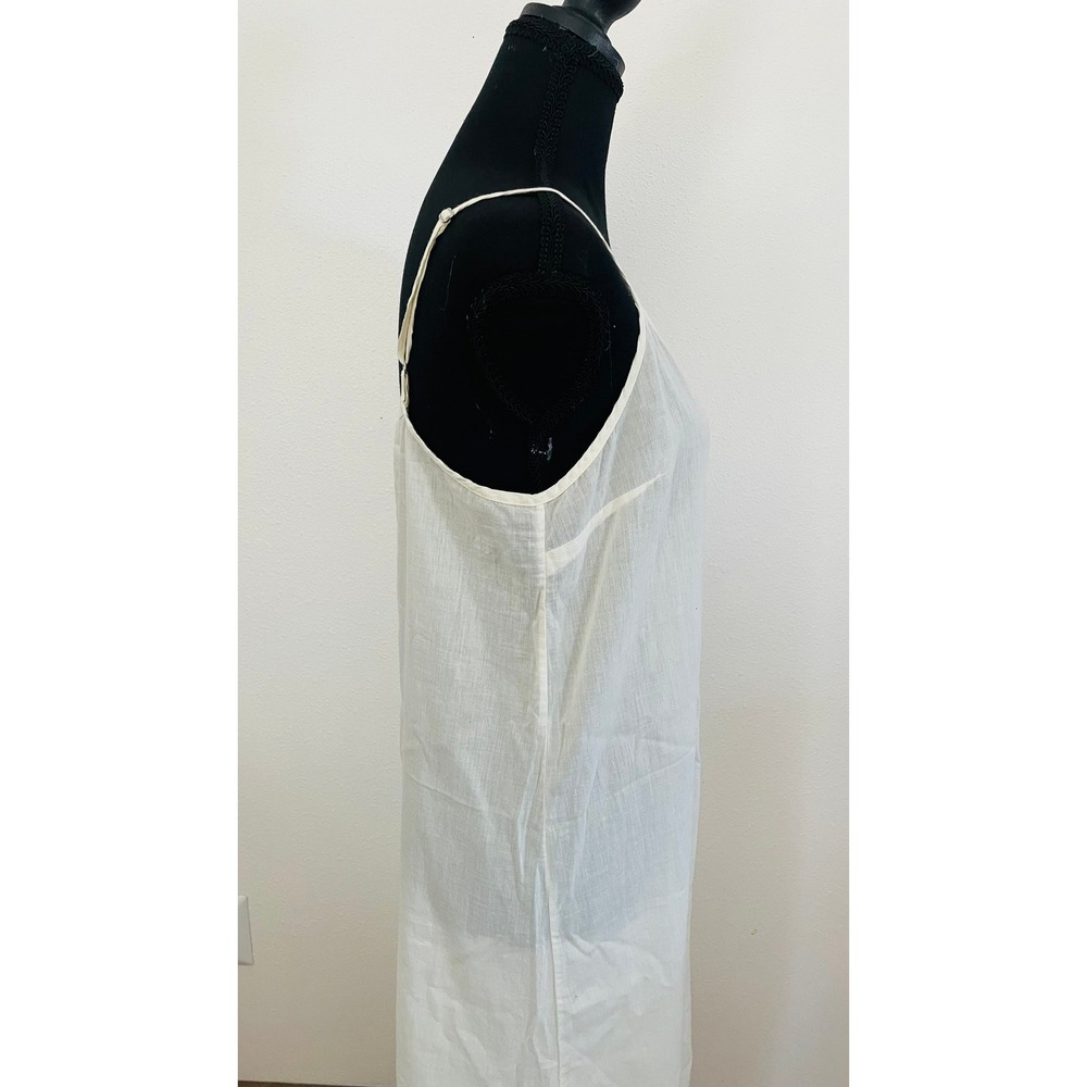 THE GREAT. Cotton Semi-Sheer Maxi Slip 0 Dress Lightweight Cream Sexy Fairy $425 - Picture 3 of 10